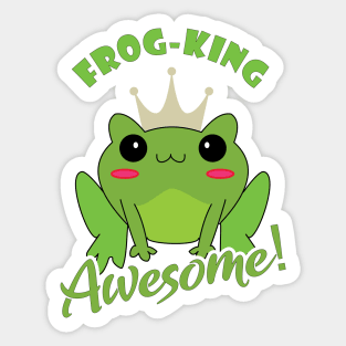 Frog-King Awesome Sticker